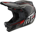 Troy Lee Designs Adult|Downhill|Mountain Bike|BMX|Full Face D4 Carbon Helmet Exile W/MIPS (Gray, LG)