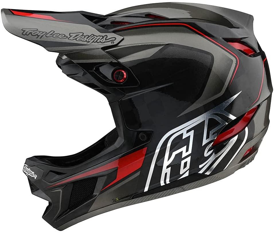 Troy Lee Designs Adult|Downhill|Mountain Bike|BMX|Full Face D4 Carbon Helmet Exile W/MIPS (Gray, LG)