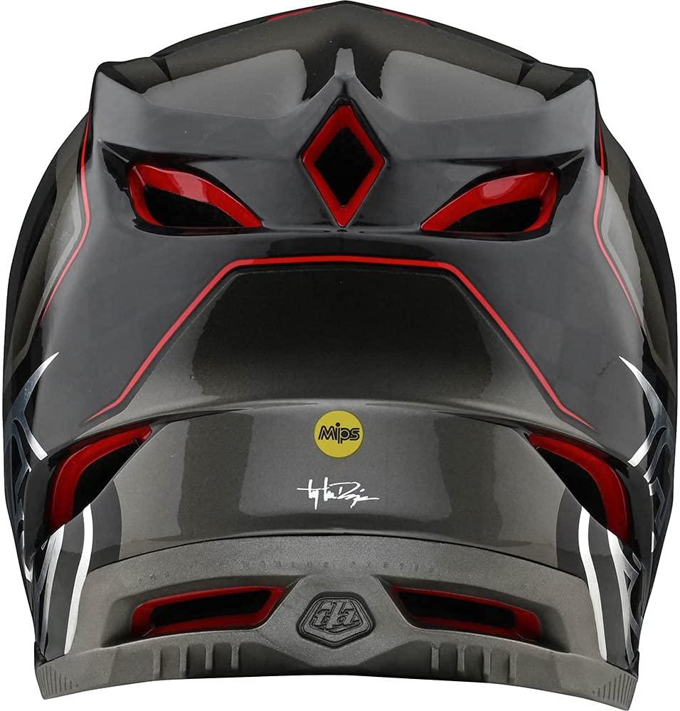 Troy Lee Designs Adult|Downhill|Mountain Bike|BMX|Full Face D4 Carbon Helmet Exile W/MIPS (Gray, LG)