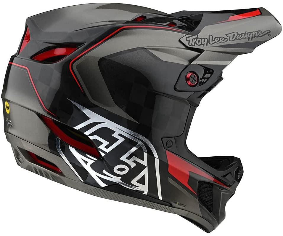 Troy Lee Designs Adult|Downhill|Mountain Bike|BMX|Full Face D4 Carbon Helmet Exile W/MIPS (Gray, LG)