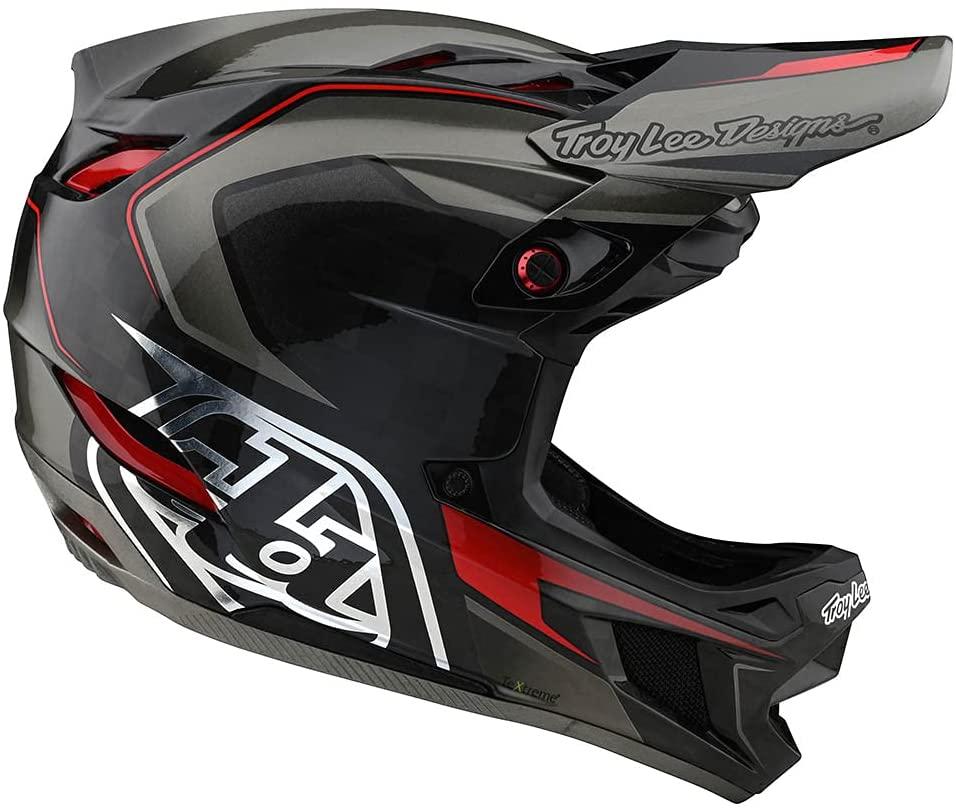 Troy Lee Designs Adult|Downhill|Mountain Bike|BMX|Full Face D4 Carbon Helmet Exile W/MIPS (Gray, LG)