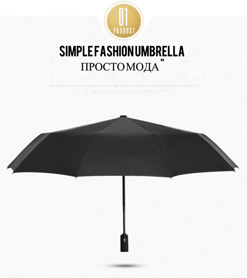 1pc Automatic Anti-Wind Double Layer Commercial LarUmbrella, Diameter 105cm/41.33in