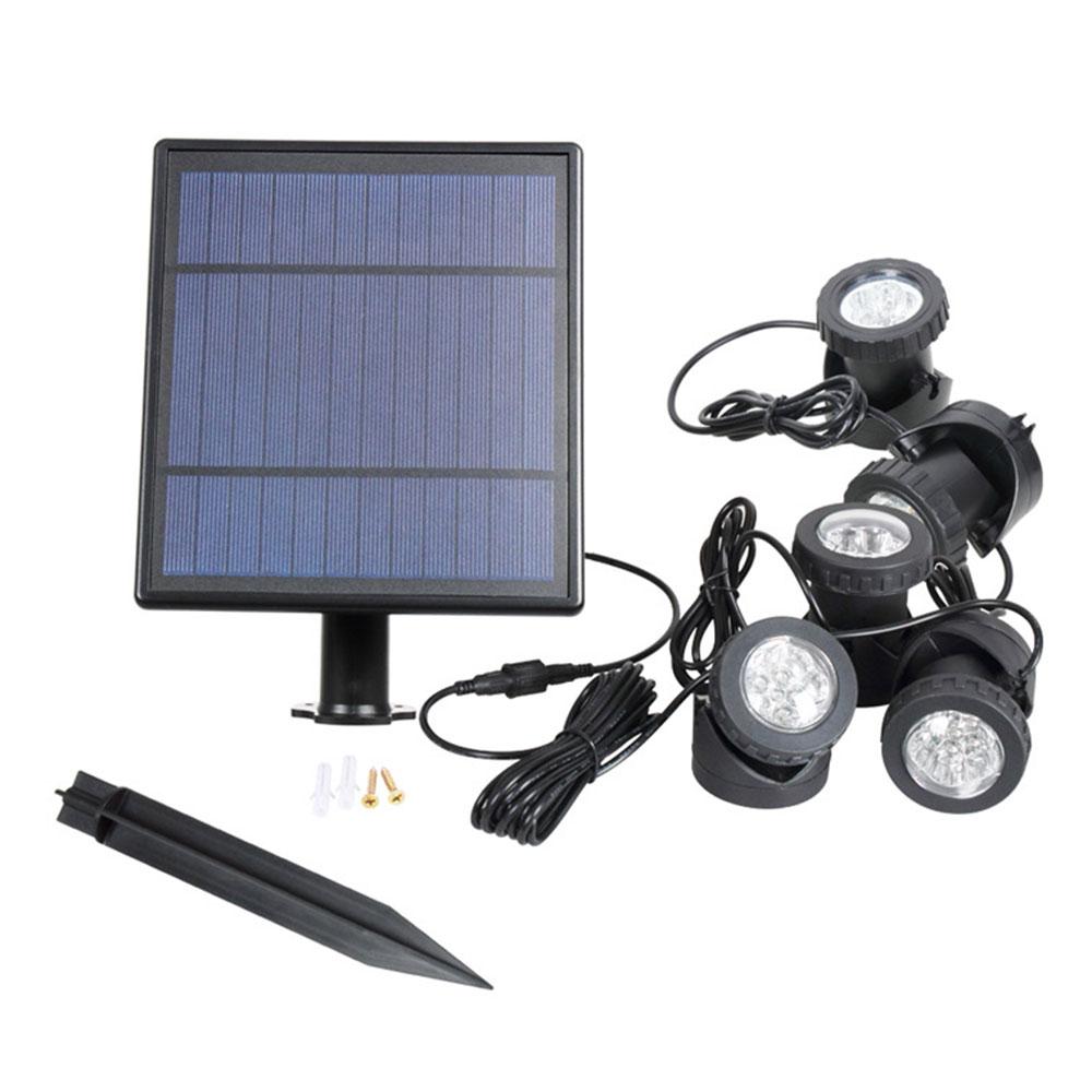Bojue 5 pcs Waterproof LED Garden Solar Pathway Lights RGB ground plug Landscaping lawn light