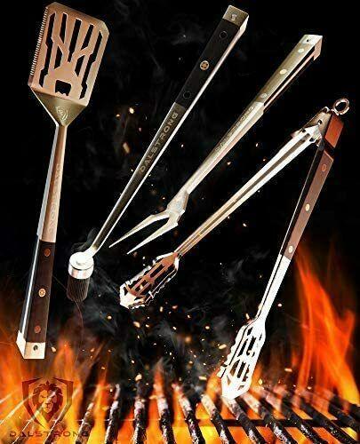4-Piece Professional BBQ Pit Grill Set - Premium High-Carbon ...