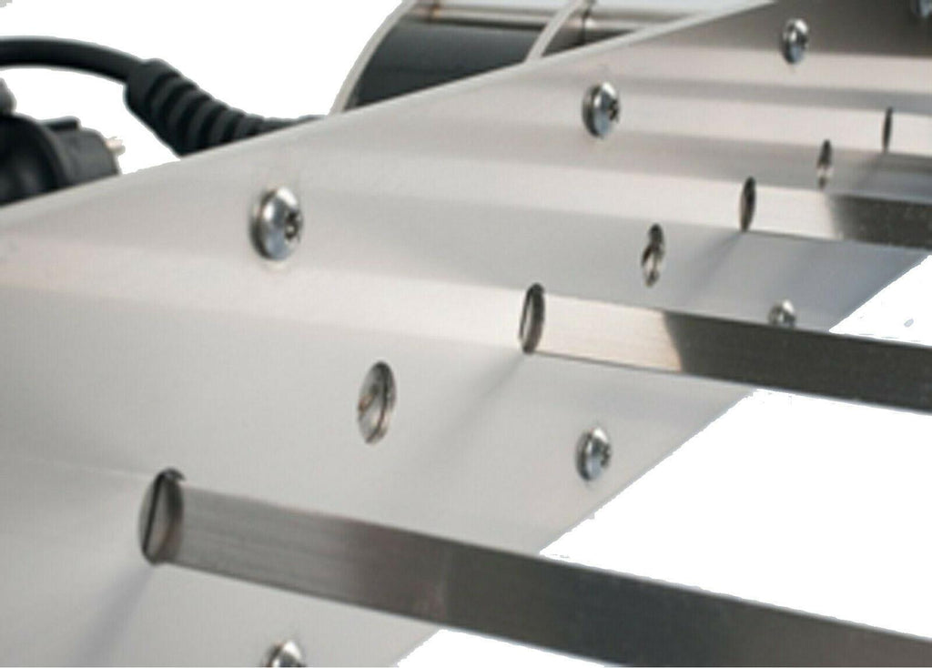10 Skewer Rotisserie Rack Grill Automatic Rotating Motor Operated BBQ Kit