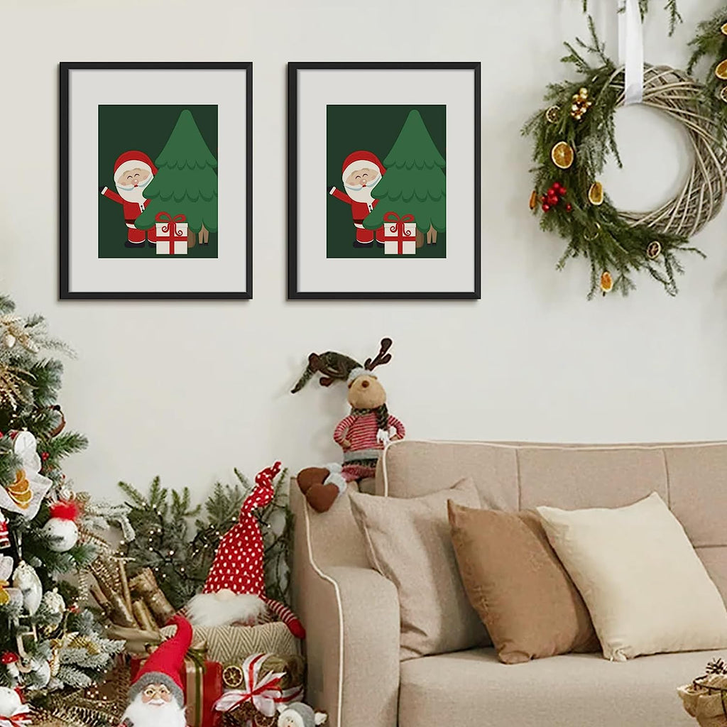 upsimples 16x20 Picture Frame Set of 5, Display Pictures 11x14 with Mat or 16x20 Without Mat,Wall Gallery Poster Frames,Black