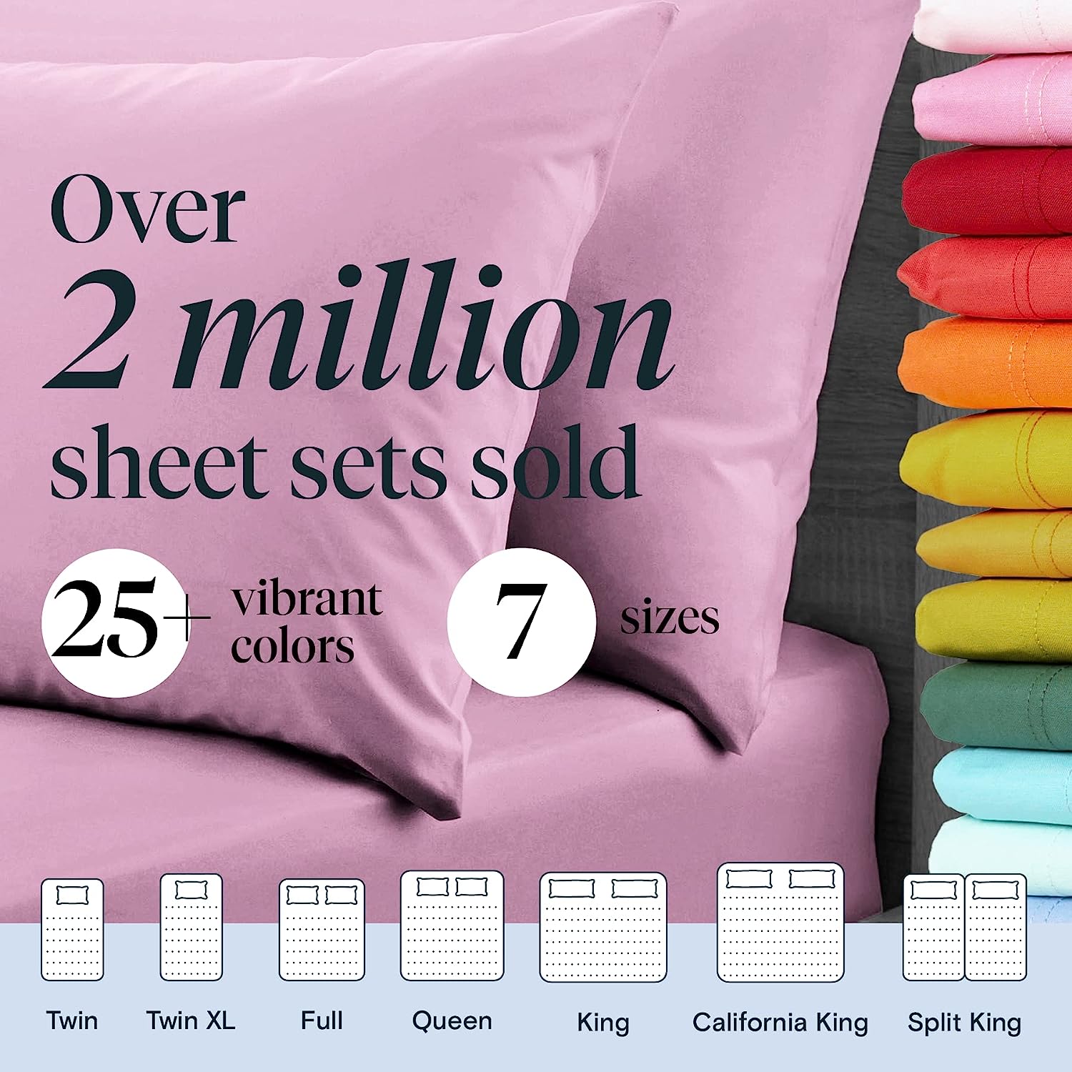 LuxClub 6 PC Full Size Sheet Set Bamboo Sheets Deep Pockets 18" Eco Friendly Wrinkle Free Cooling Sheets Machine Washable Hotel Bedding Silky Soft - Light Plum Full