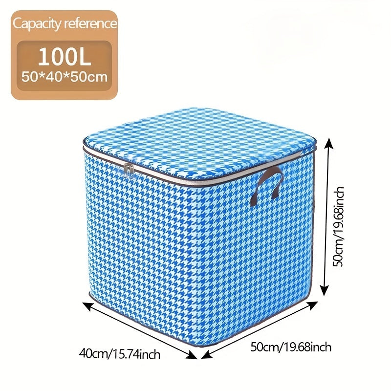 180-liter Houndstooth Bag Clothes LarCapacity Household Quilt Bag Moving Bag PacMoisture-proof Bag For PacClothes