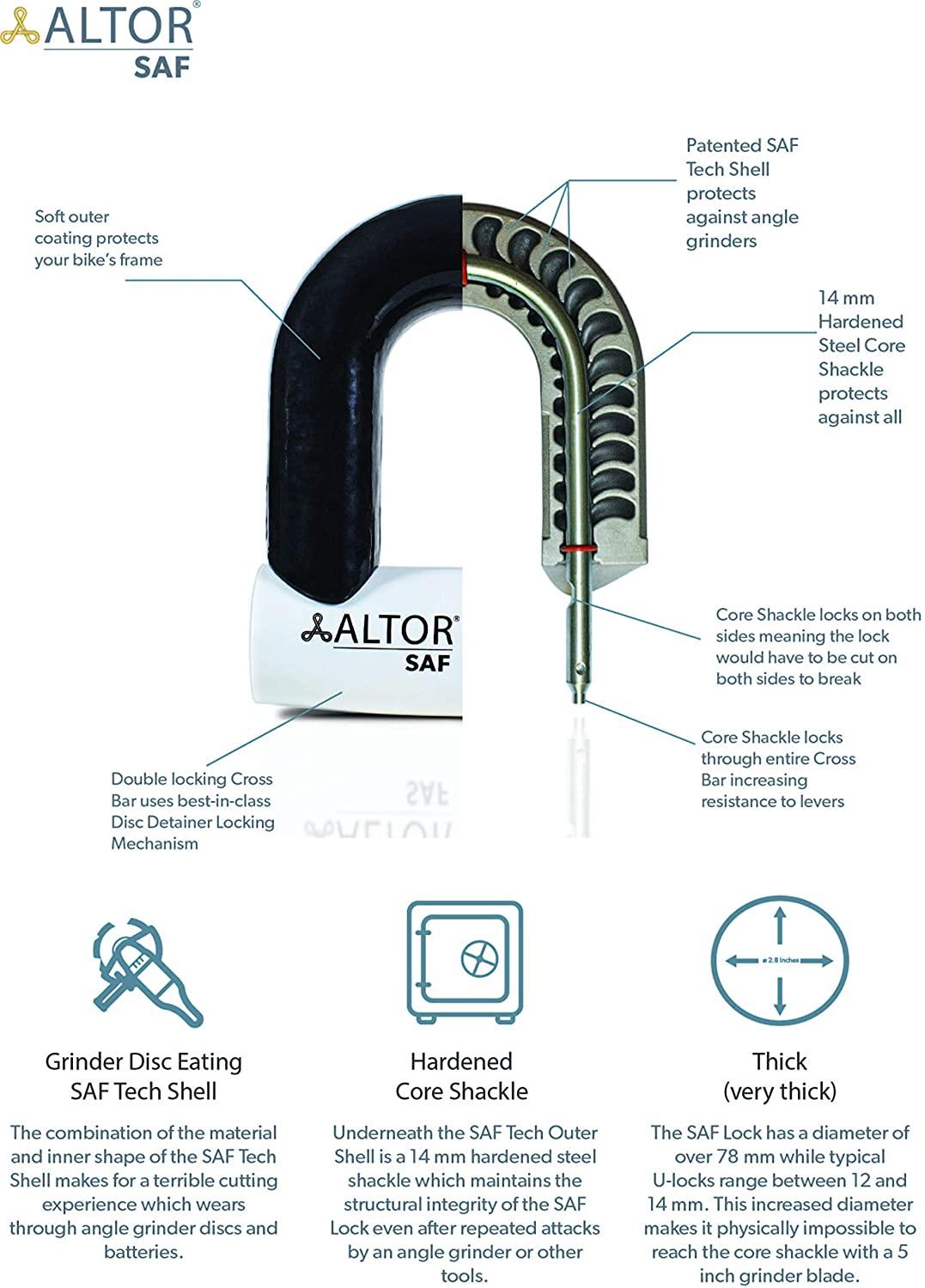 Altor SAF Lock - Angle Grinder Proof Bicycle U-Lock