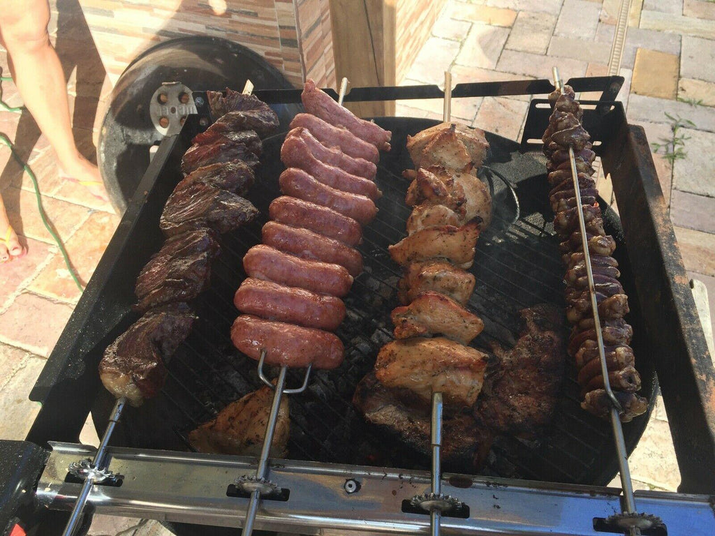 Brazilian High Rotisserie BBQ Grill  Still 3 Skewers Giragril Inox