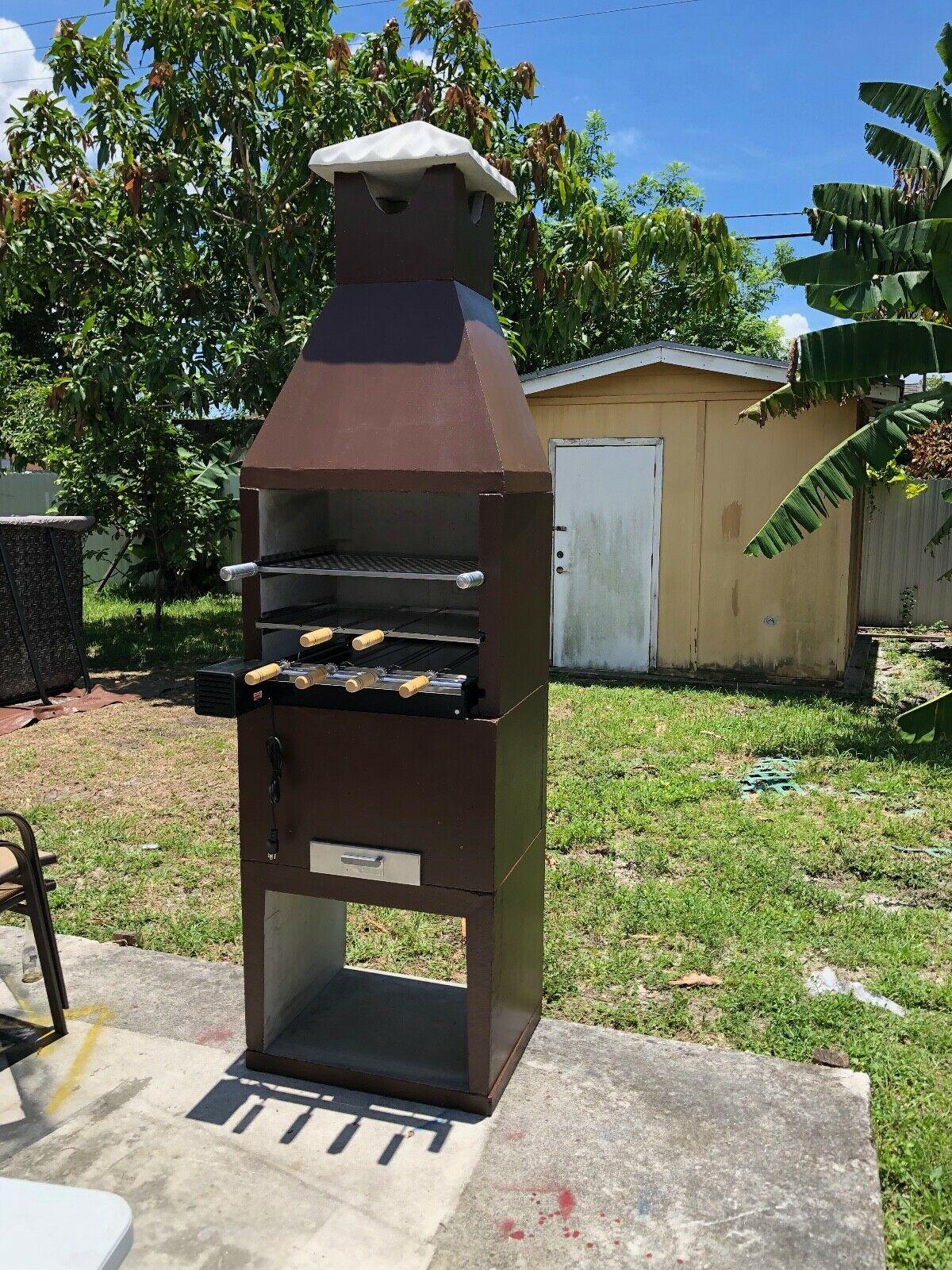 Brazilian Rotisserie BBQ  Still R Grill 5 Skewers Giragril Inox Direito