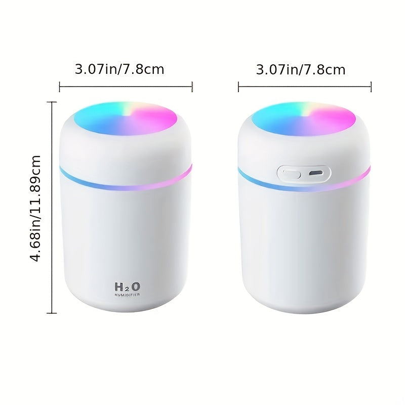 Portable Humidifiers 10.14oz,USB Desktop Humidifier, Cool Mist Quiet Aroma Diffuser, For Car, Office, Bedroom, Auto Shut Off, 2 Mist Modes Christmas Gift