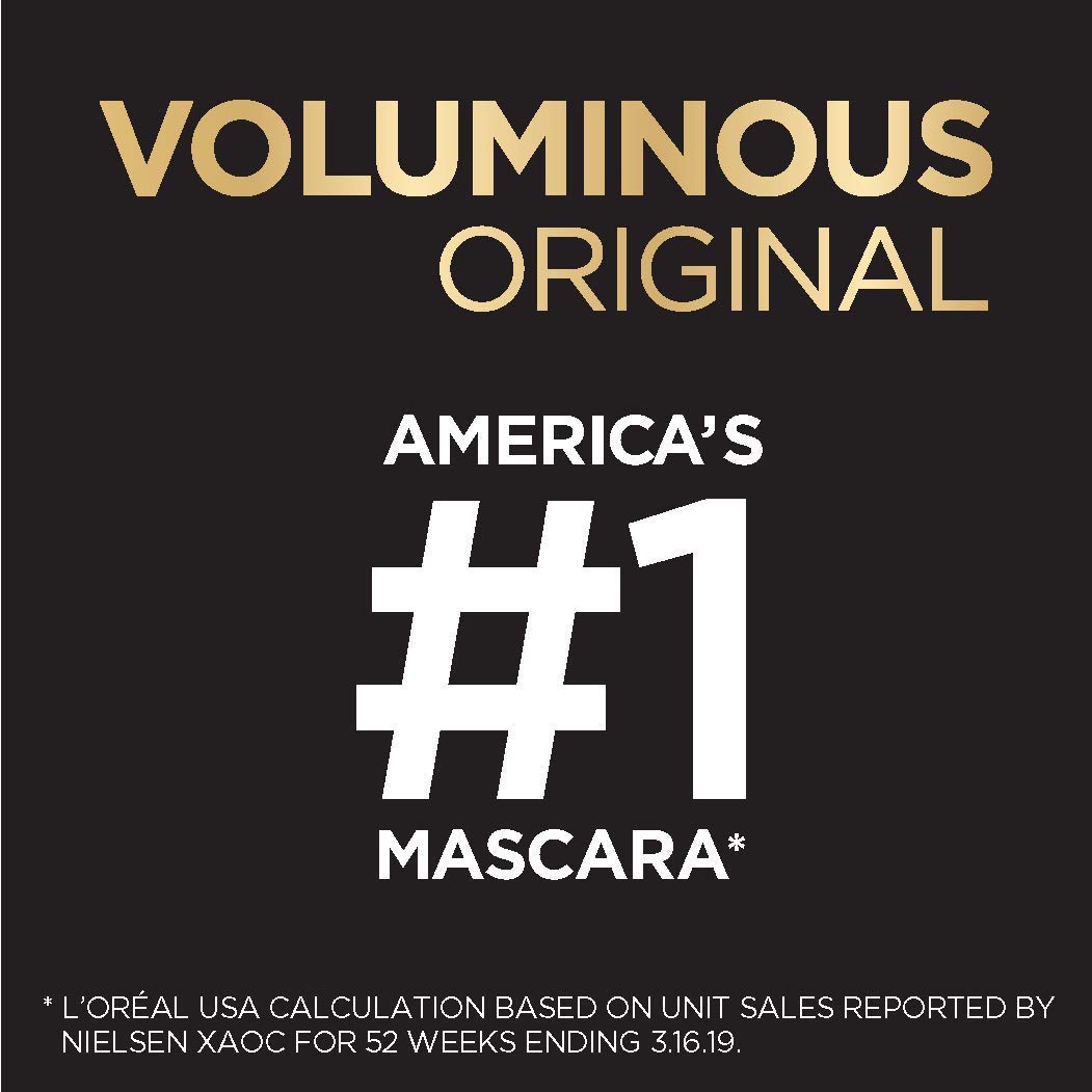 L'Oréal Paris Makeup Voluminous Original Volume Building Waterproof Mascara, Black, 0.28 fl. oz.