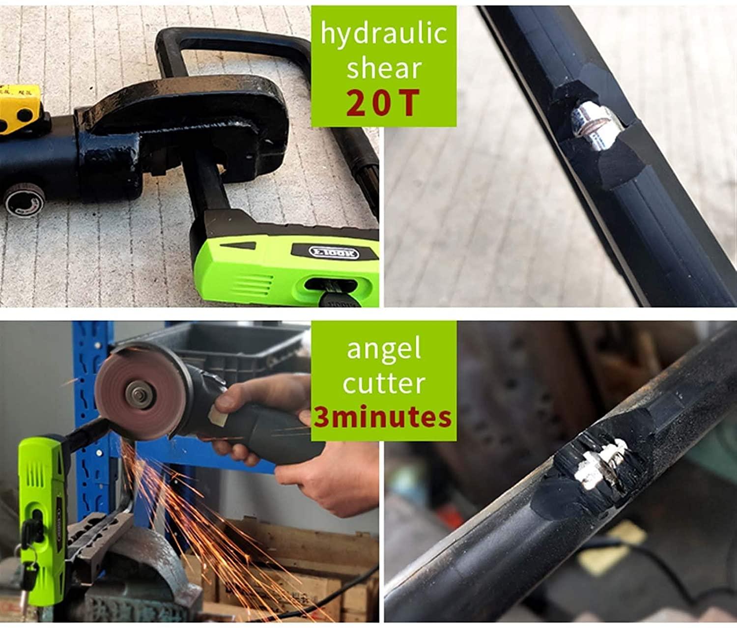 Bike U-Lock Bike U-Lock High End 20T Hydraulic Shear Resistant Lock Motorcycle Lock Convenient Lock Frame Bicycle Accessories, Bike U Lock (Color : ET500 L Blue)