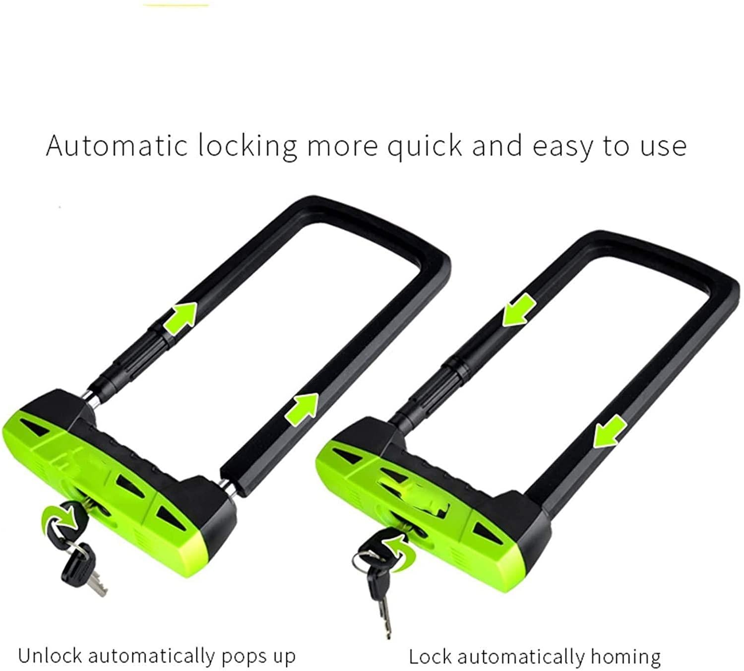 Bike U-Lock Bike U-Lock High End 20T Hydraulic Shear Resistant Lock Motorcycle Lock Convenient Lock Frame Bicycle Accessories, Bike U Lock (Color : ET500 L Blue)