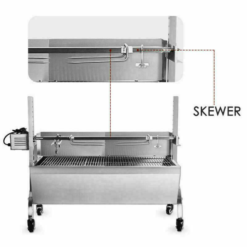 LarParty BBQ Grill Electric Hog Roast Barbeque Spit Machine Oven Rotisserie