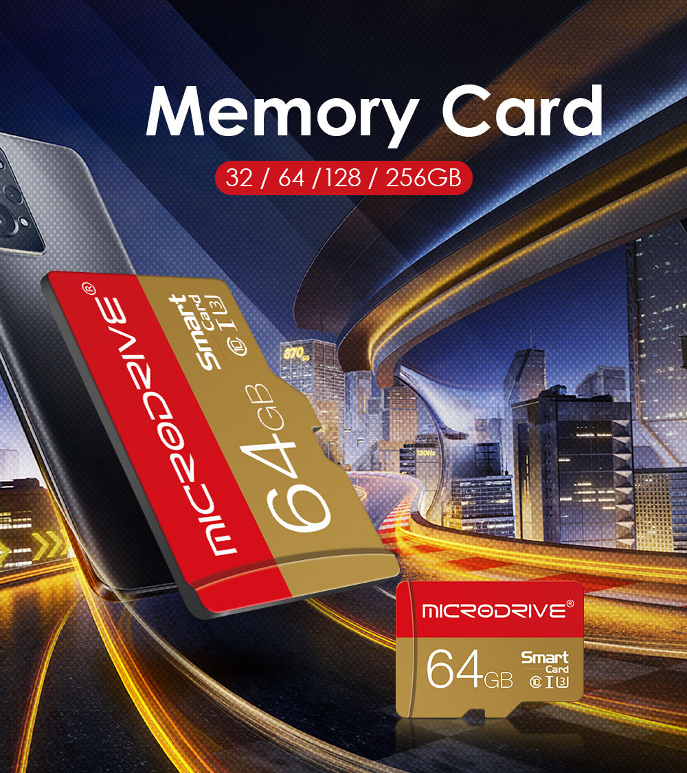 Memory Card 32GB 64GB 128GB 256GB U3 Mini SD Card Class 10 TF Flash Card Micro Tf SD Cards Memory Card For Mobile Phone PC Earphone Speaker  HD Camera PSP SD Adapter