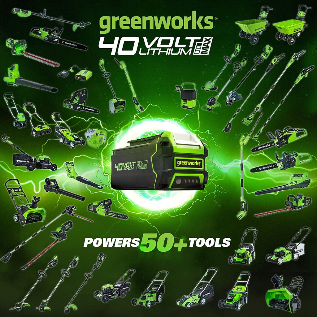 Greenworks 40V 14 Inch Cordless Lawn Mower, 4Ah Battery and Charger Included MO40B410