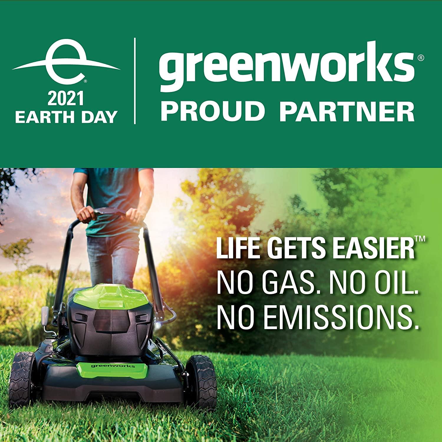 Greenworks 40V 14 Inch Cordless Lawn Mower, 4Ah Battery and Charger Included MO40B410