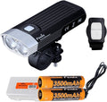 Fenix BC30 v2.0 Bicycle Light, 2200 Lumen Dual Beam with Wireless Remote Two 3500mAh Rechargeable Batteries, Dual Slot Charger, and LumenTac Battery Case