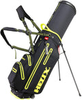 Helix Golf Stand Bag Retractable, 6 Way Dividers with Backstrap Shoulder Carry Golf Bag, Golf Bag Stand with Wheel for Traveling