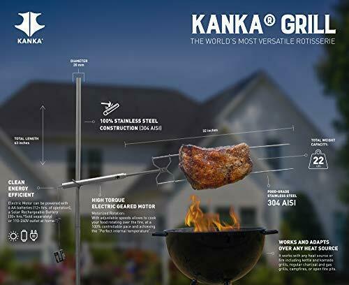 Grill: Heavy Duty Rotisserie Grill for Home + Portable for Outdoors...
