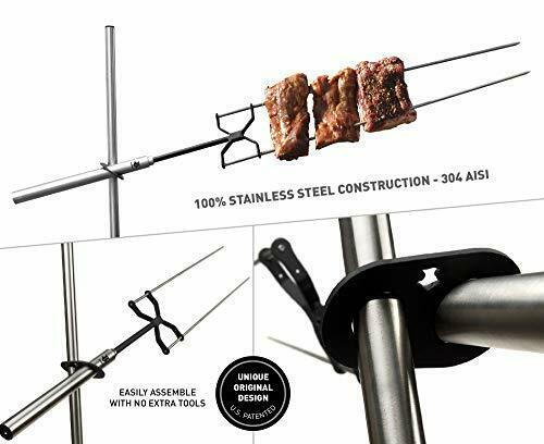 Grill: Heavy Duty Rotisserie Grill for Home + Portable for Outdoors...