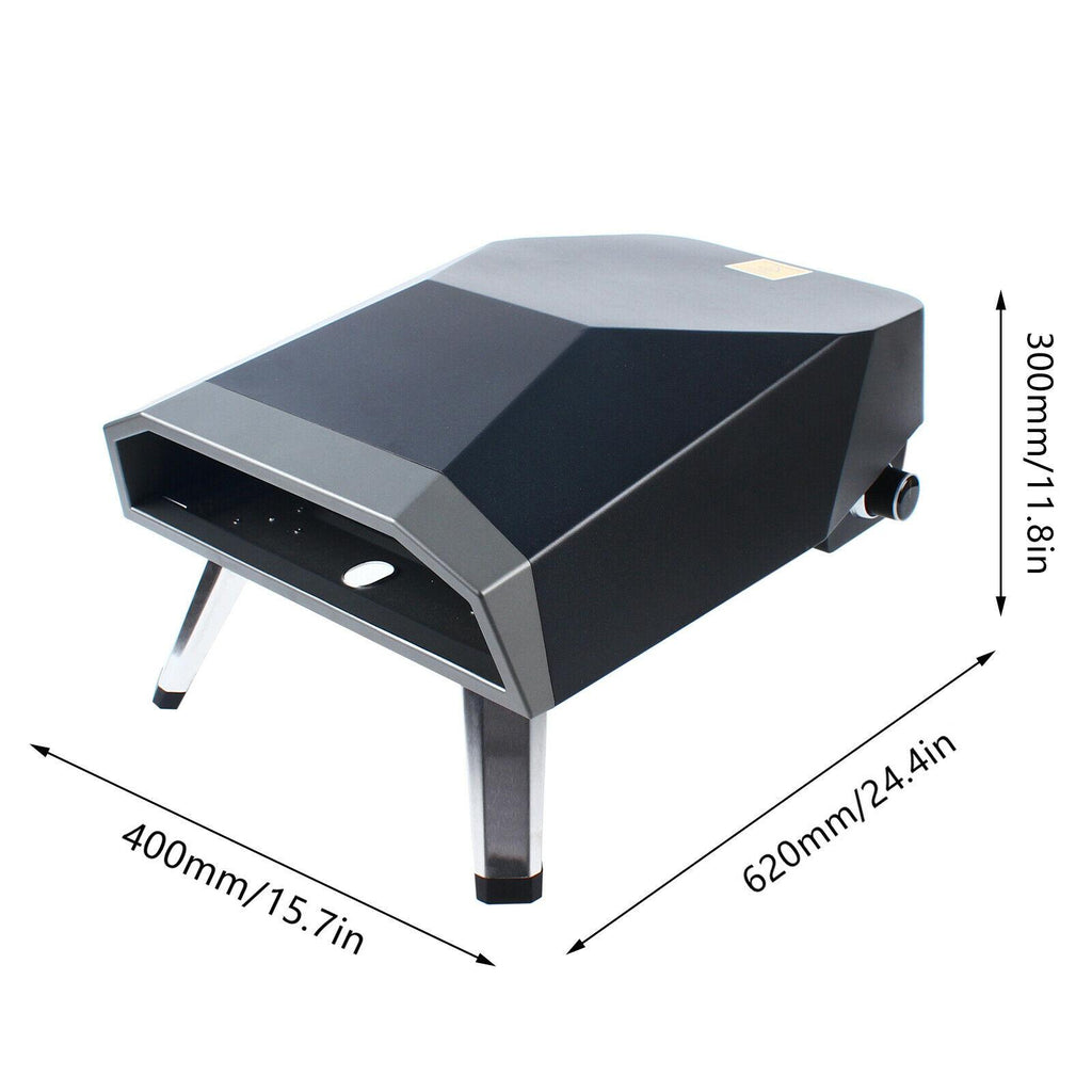 12" Pizza Oven Tabletop Outdoor Pizza Maker Propane Gas Stove Pizza & Grill Oven
