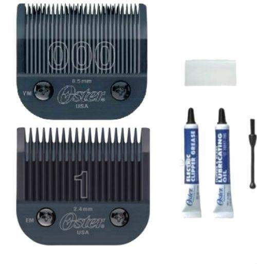 OSTER Titan Clipper + 59-84 T-finisher Trimmer + Universal 7 Combs 220v EU Plug