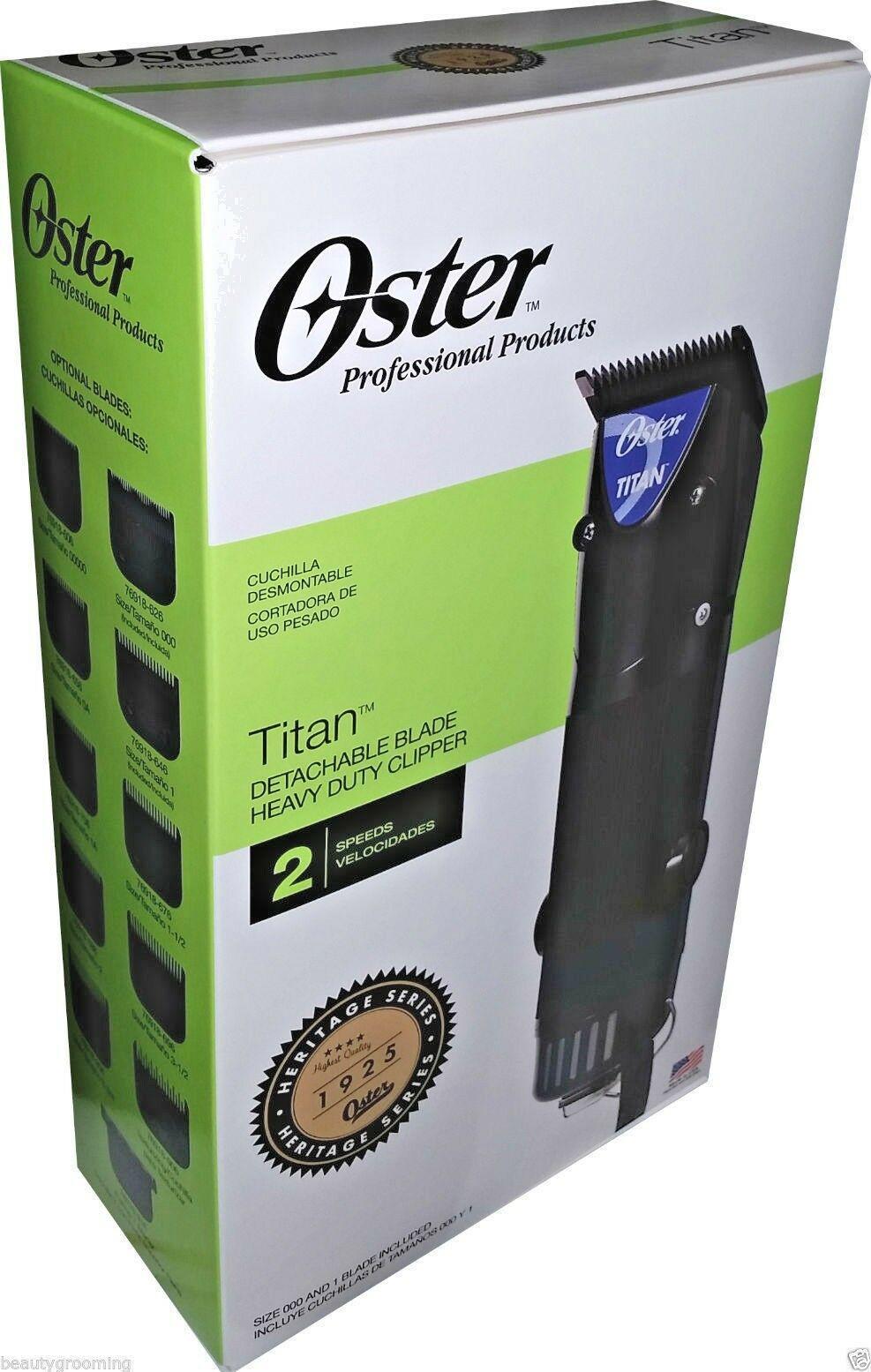 OSTER Titan Clipper + 59-84 T-finisher Trimmer + Universal 7 Combs 220v EU Plug
