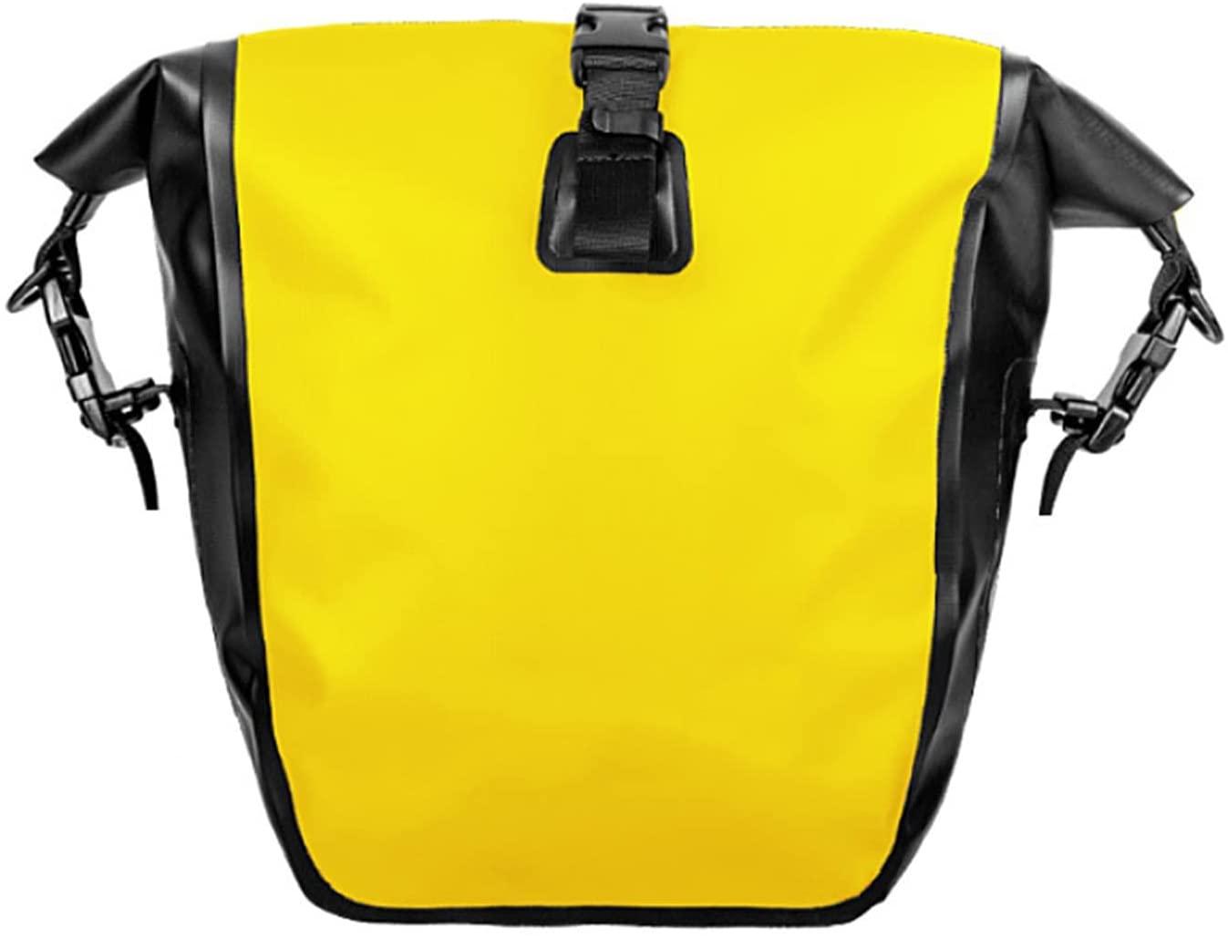 DALIZHAI777 Bike Bag 15L/25L Cycling Trunk Bag Waterproof Bicycle Luggage Rack Bag Scalable Bike Rear Seat Bag Bike Pannier Bag Outdoor Riding Bag Bicycle Accessories (Color : Yellow 25L)