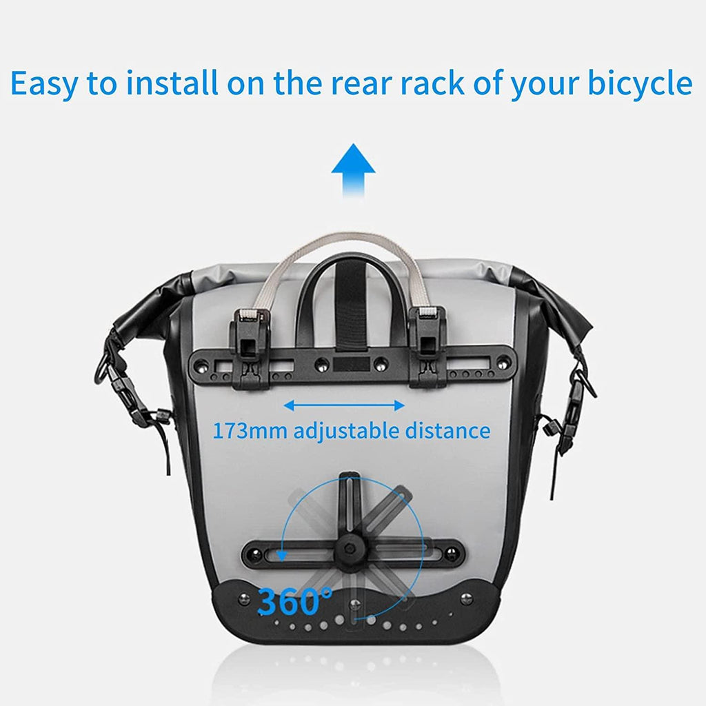DALIZHAI777 Bike Bag 15L/25L Cycling Trunk Bag Waterproof Bicycle Luggage Rack Bag Scalable Bike Rear Seat Bag Bike Pannier Bag Outdoor Riding Bag Bicycle Accessories (Color : Yellow 25L)