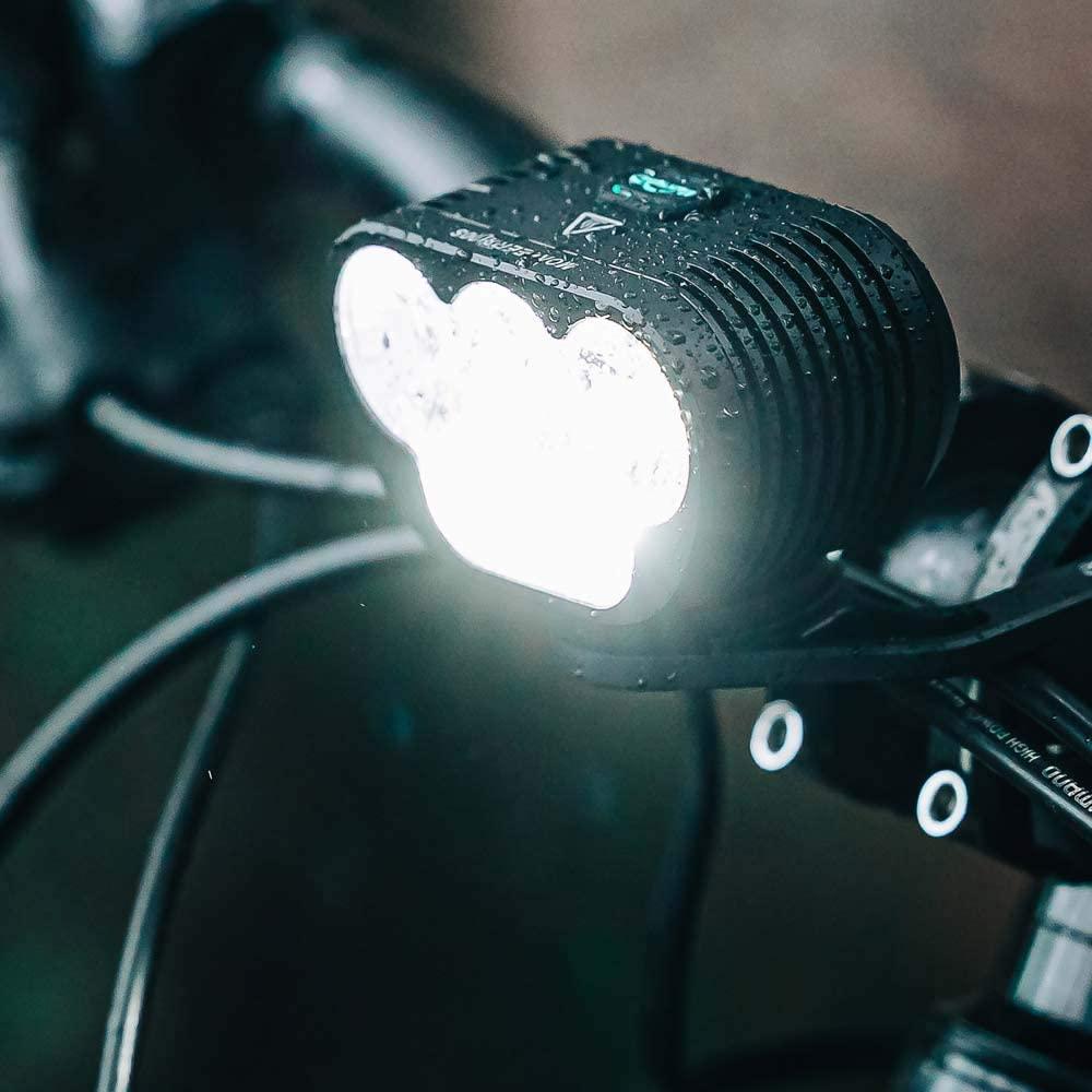 Magicshine Monteer 5000S Storm MTB Headlight, 5000 lumens of max Verified Output. 3200 Lumen Flood, 2000 Lumen spot, IPX5 Waterproof Mountain Bike Light with USB Rechargeable Battery Pack