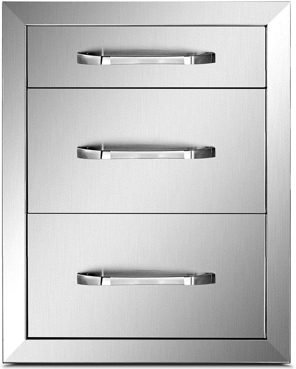 Mophorn 14X20.3 Inch Outdoor Kitchen Drawers  Steel, Flush Mount Triple