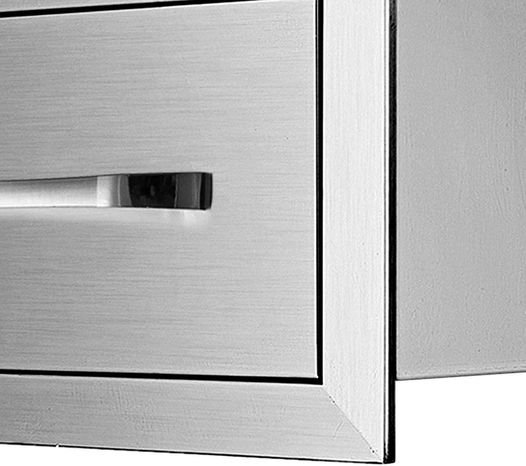 Mophorn 14X20.3 Inch Outdoor Kitchen Drawers  Steel, Flush Mount Triple