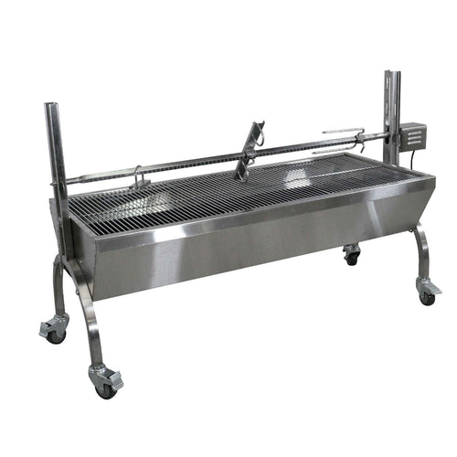 13W  Steel Rotisserie Grill, Rated 88 LB, BBQ Spit