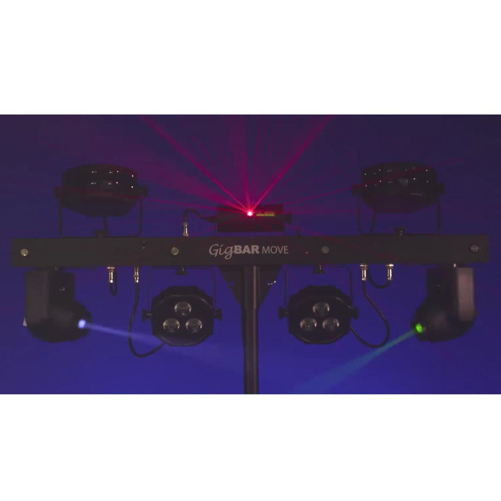 Chauvet DJ GigBar Move White 5-in-1 Ultimate Effect Light System with Hurricane 700 Fog Machine Package