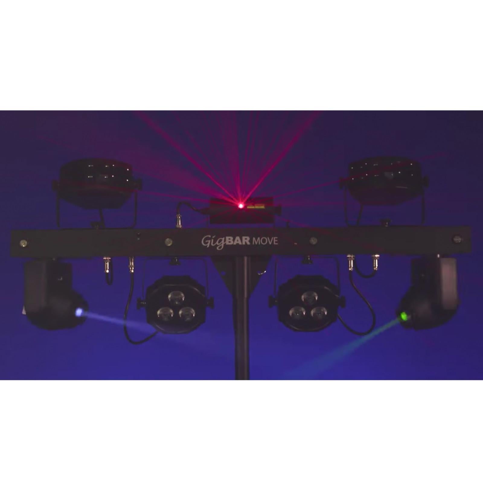 2x Chauvet DJ GigBar Move 5-in-1 Ultimate Effect Light Systems with DMX Controller & Fog Machine Package