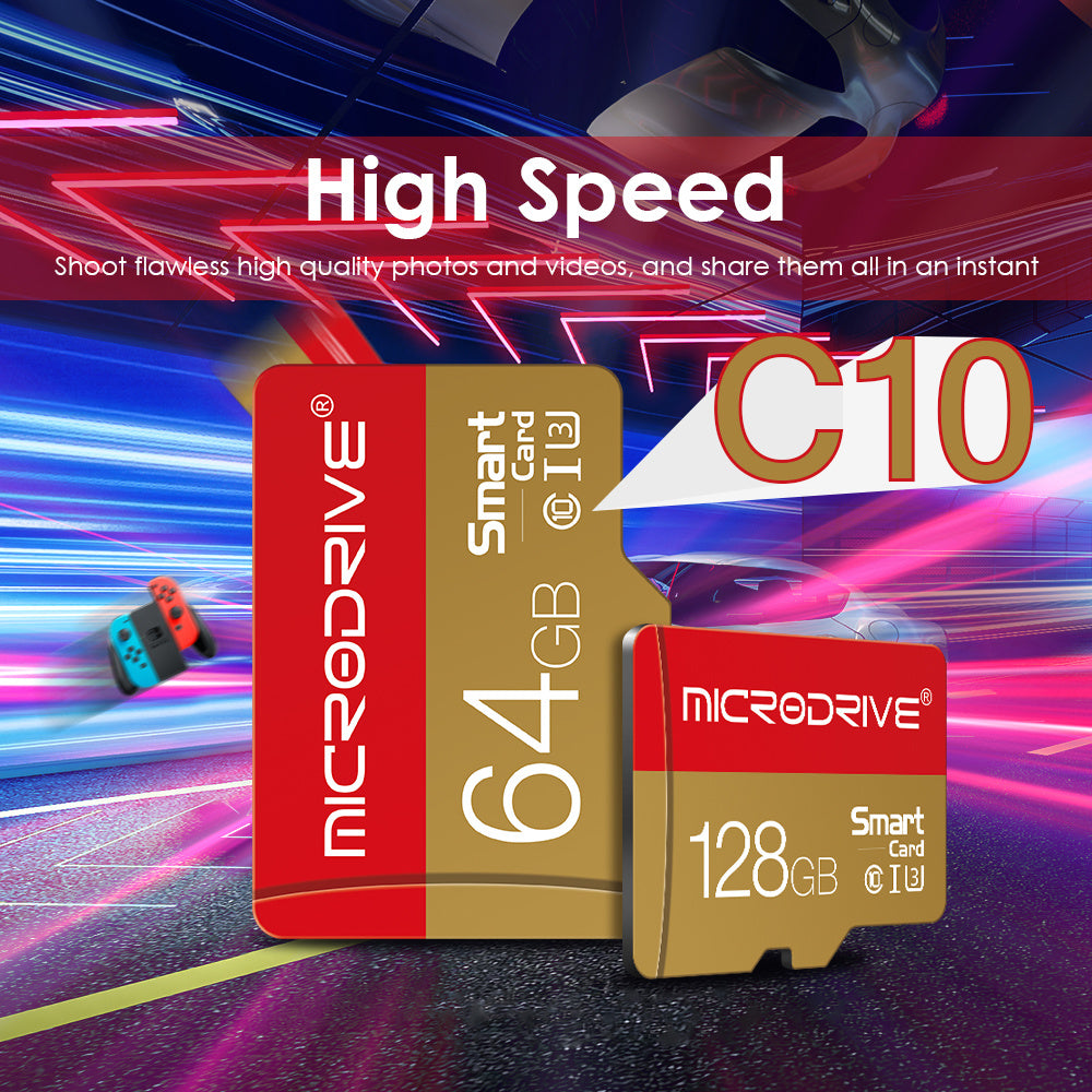 Memory Card 32GB 64GB 128GB 256GB U3 Mini SD Card Class 10 TF Flash Card Micro Tf SD Cards Memory Card For Mobile Phone PC Earphone Speaker  HD Camera PSP SD Adapter