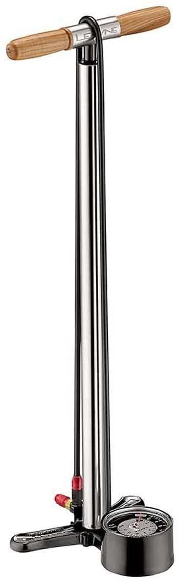 LEZYNE Unisex_Adult 1-FP-AFLDR-V5T06 Bike Foot Pump, Silver (Hi Gloss Silver), One Size