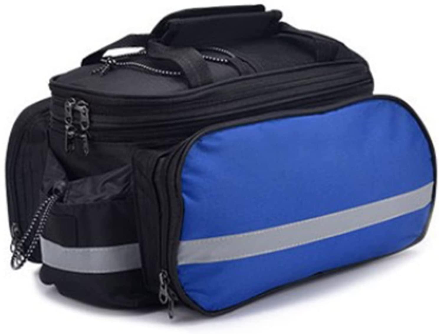 DALIZHAI777 Bike Bag MTB Bicycle Rear Seat Bag Durable Large Capacity Bike Trunk Bag Luggage Pannier Back Seat Double Side Cycling 10-27L Bycicle Travel Bag Bicycle Accessories (Color : Blue)
