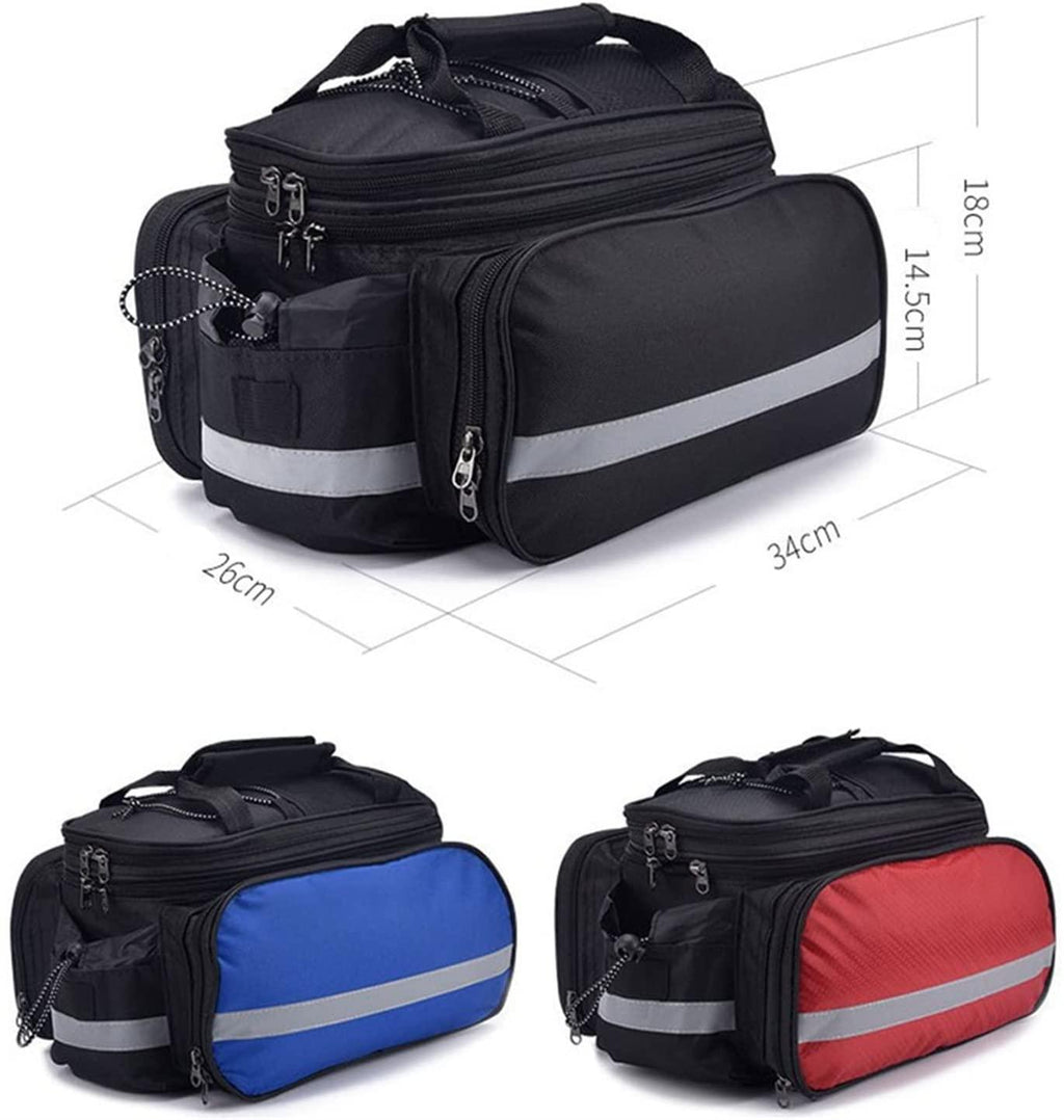 DALIZHAI777 Bike Bag MTB Bicycle Rear Seat Bag Durable Large Capacity Bike Trunk Bag Luggage Pannier Back Seat Double Side Cycling 10-27L Bycicle Travel Bag Bicycle Accessories (Color : Blue)