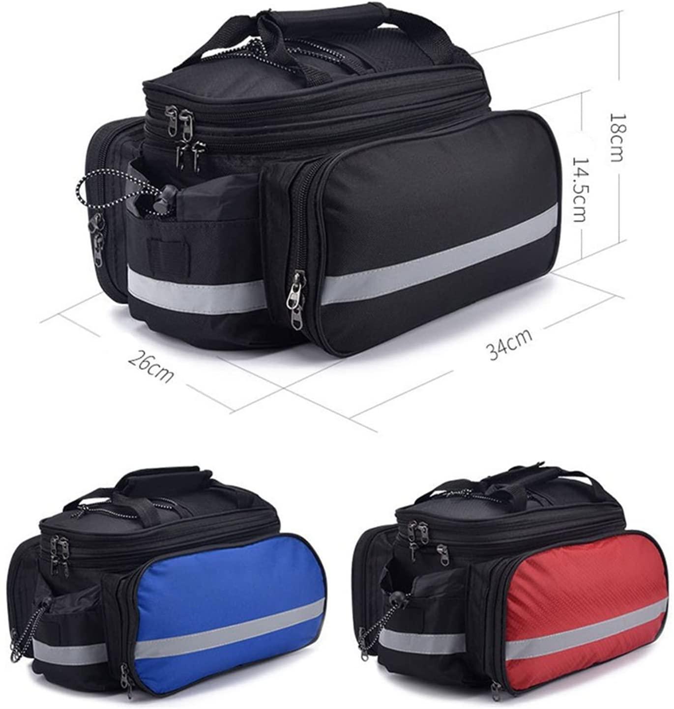 DALIZHAI777 Bike Bag MTB Bicycle Rear Seat Bag Durable Large Capacity Bike Trunk Bag Luggage Pannier Back Seat Double Side Cycling 10-27L Bycicle Travel Bag Bicycle Accessories (Color : Blue)