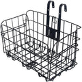 DALIZHAI777 Bike Bag Heavy Duty Bike Basket Cycling Bicycle Foldable Netting Basket Handlebar Pannier Trunk Luggage Carrier Mount Cycle Carryings Iron Casing Frame Case Bicycle Accessories