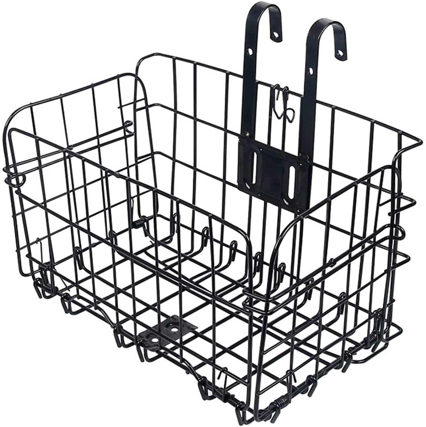 DALIZHAI777 Bike Bag Heavy Duty Bike Basket Cycling Bicycle Foldable Netting Basket Handlebar Pannier Trunk Luggage Carrier Mount Cycle Carryings Iron Casing Frame Case Bicycle Accessories