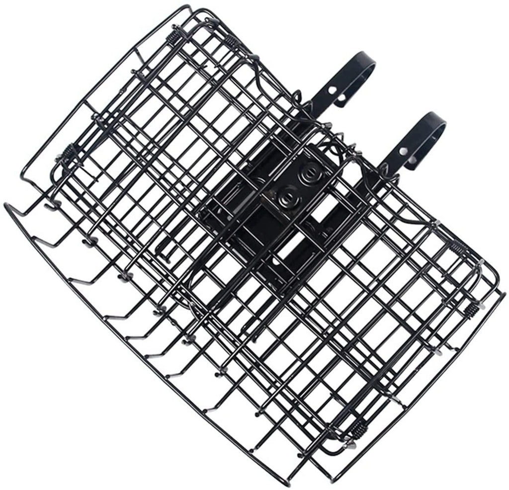 DALIZHAI777 Bike Bag Heavy Duty Bike Basket Cycling Bicycle Foldable Netting Basket Handlebar Pannier Trunk Luggage Carrier Mount Cycle Carryings Iron Casing Frame Case Bicycle Accessories