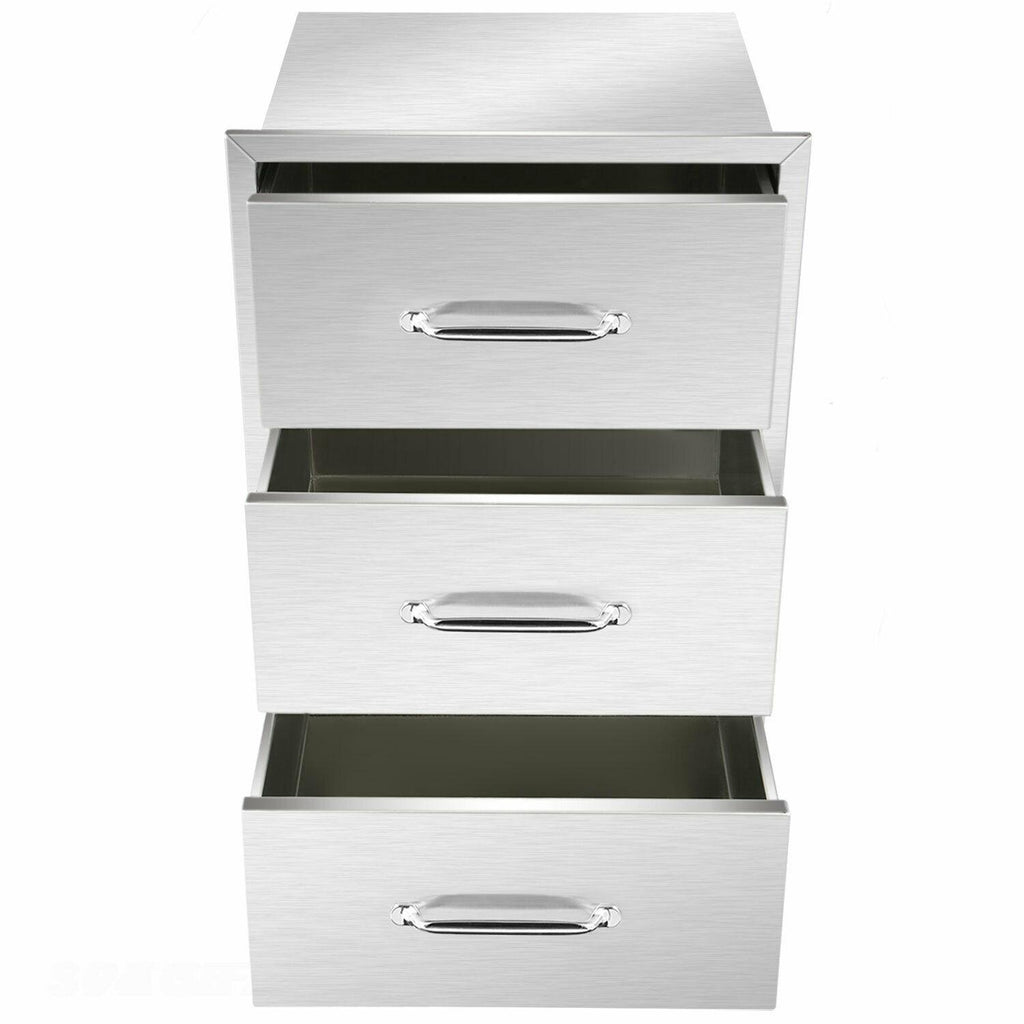 Outdoor Kitchen Island StoraDrawer 16x29x22 Inch BBQ  Triple Drawer