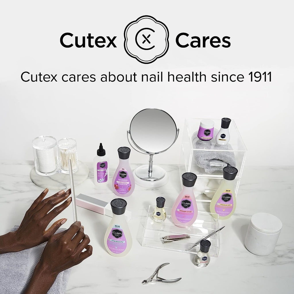 Cutex Nail Polish Remover, Strength Shield, Leaves Nails Looking Healthy, Contains Vitamins E, B5 &amp; Hydrolyzed Silk, 6.76 Fl Oz