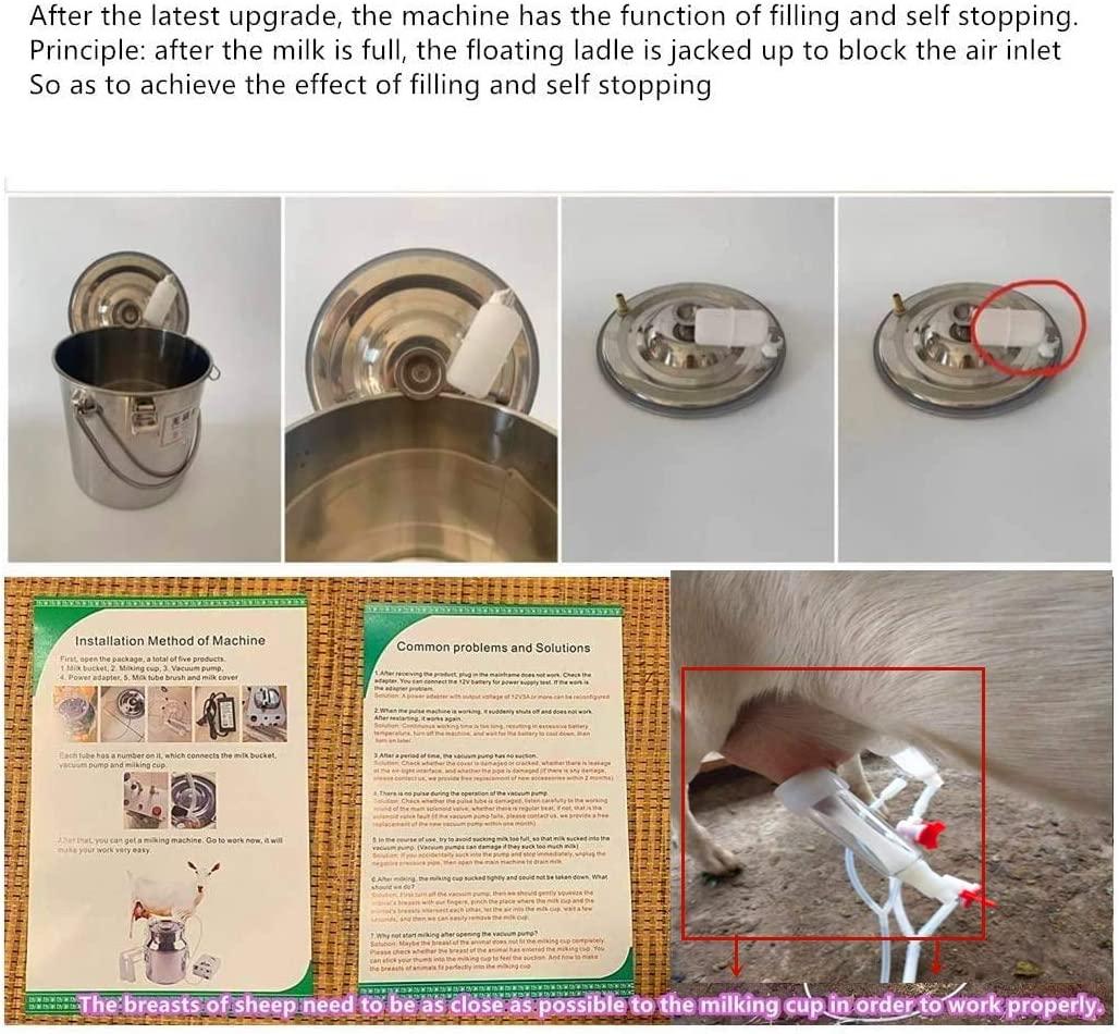 Futt Single Bucket Piston Vacuum Ultra-Strong Frequency Pulsation MilMachine for Cows Cattle or Sheep Optional (14L, Cow)