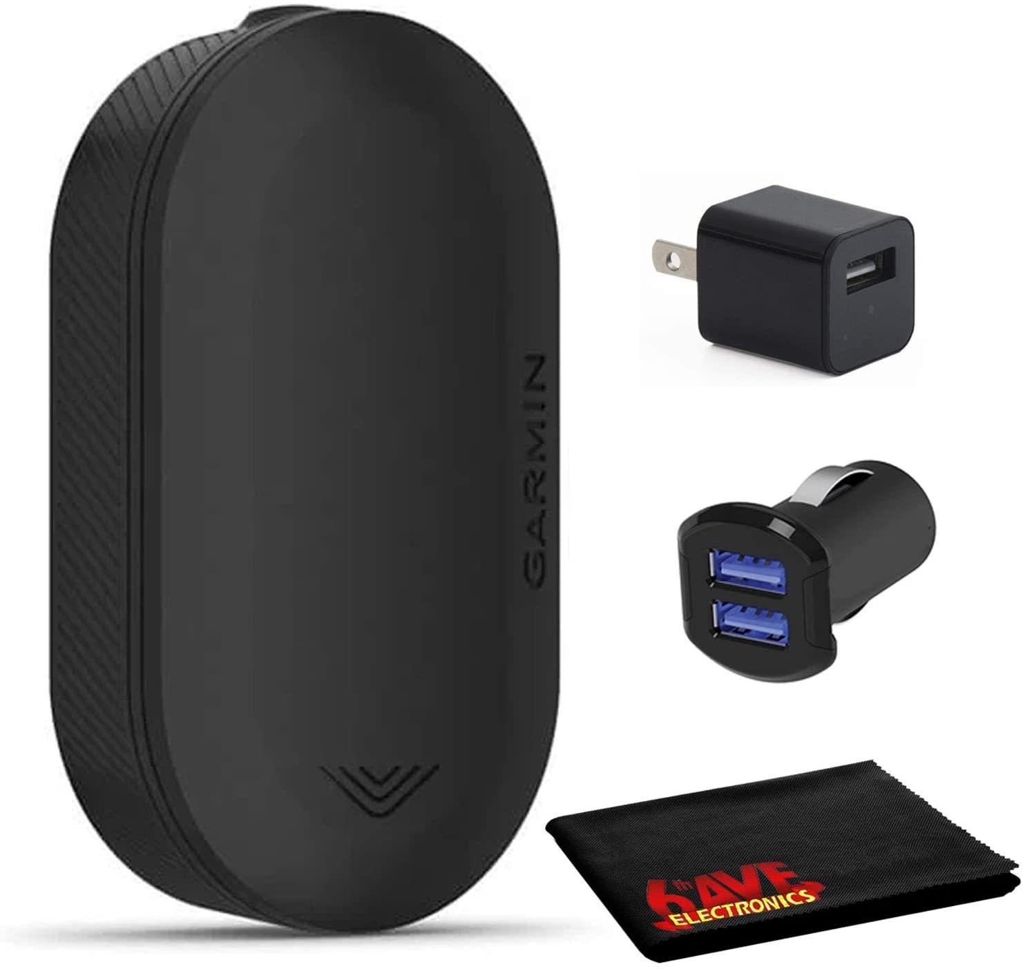 Garmin Varia RVR315 Rearview Radar Bundle with USB Adapters and Cleaning Cloth